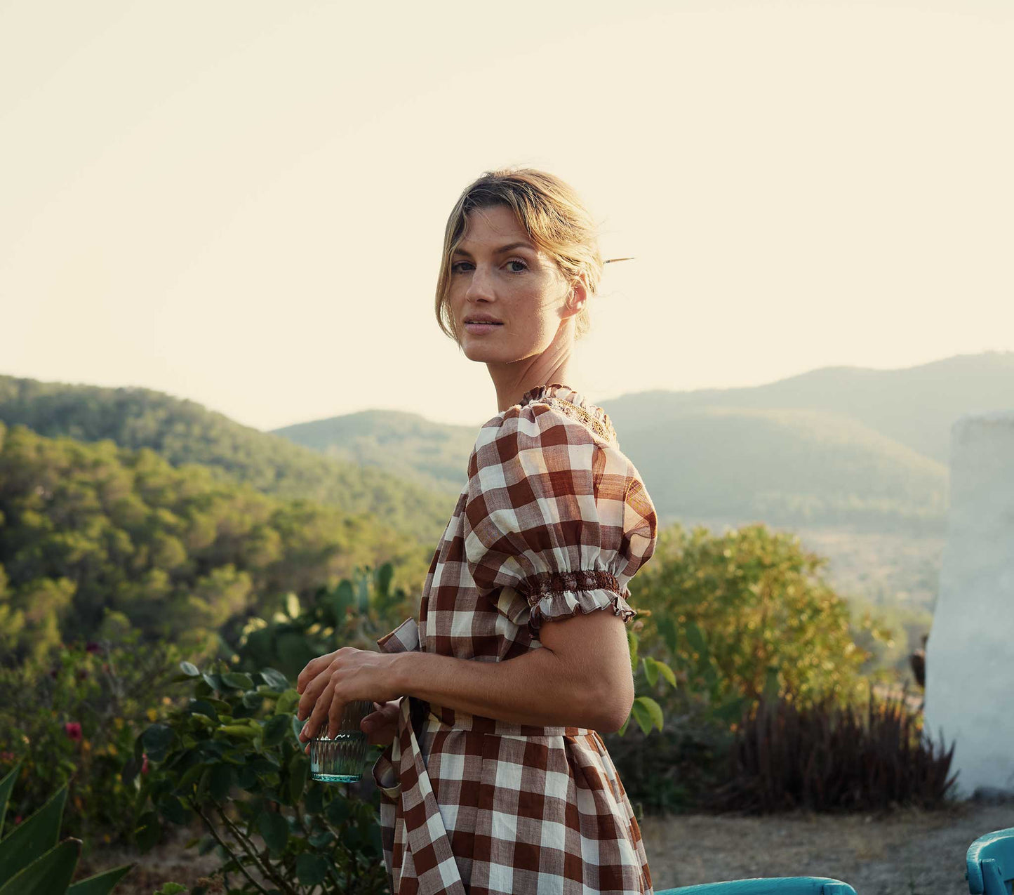 HMD -- RHONE DRESS -- ST OUEN NUTMEG PLAID