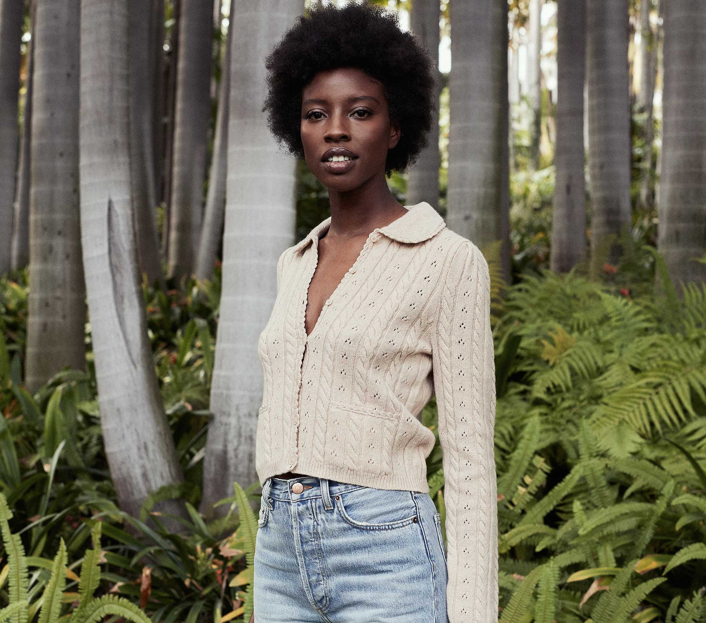 HMD -- POSEY CARDIGAN SWEATER -- ANTIQUE IVORY