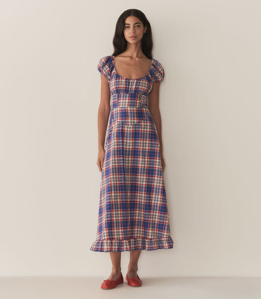 RAMONA DRESS -- COTE D’AZUR PLAID