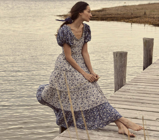 HMD -- SIMONETTA DRESS -- JESSAMINE CALICO PATCHWORK