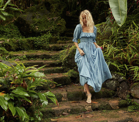 HMD -- SOL DRESS -- BLUE GARDEN BLOOM