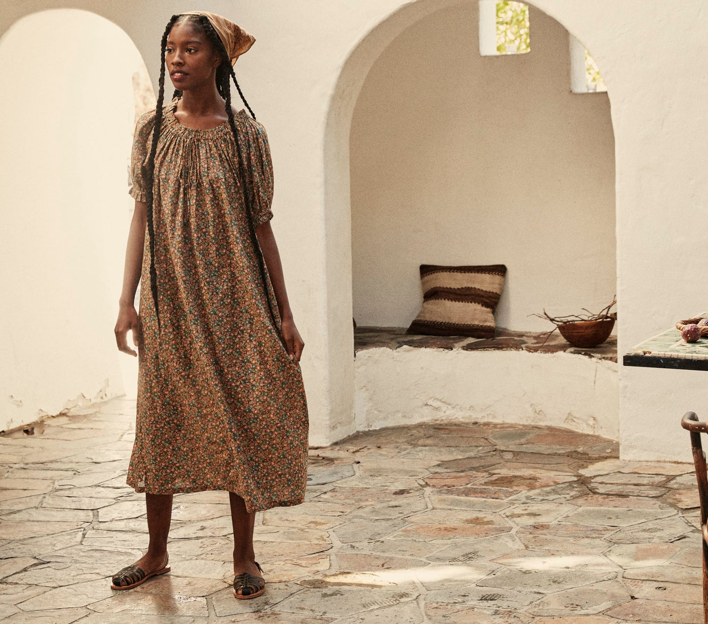 HMD -- SAFFLOWER DRESS -- YELLOW LAUREL CANYON ROSE