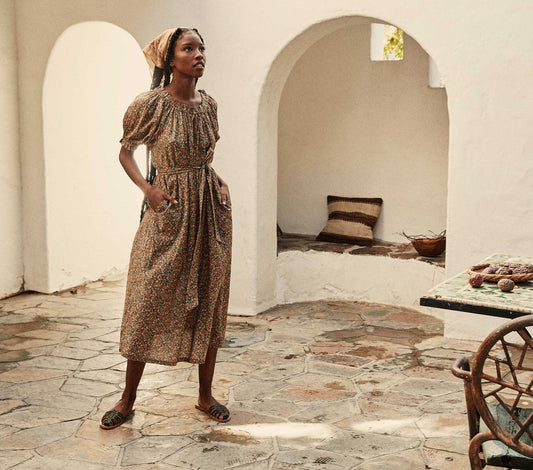 HMD -- SAFFLOWER DRESS -- YELLOW LAUREL CANYON ROSE