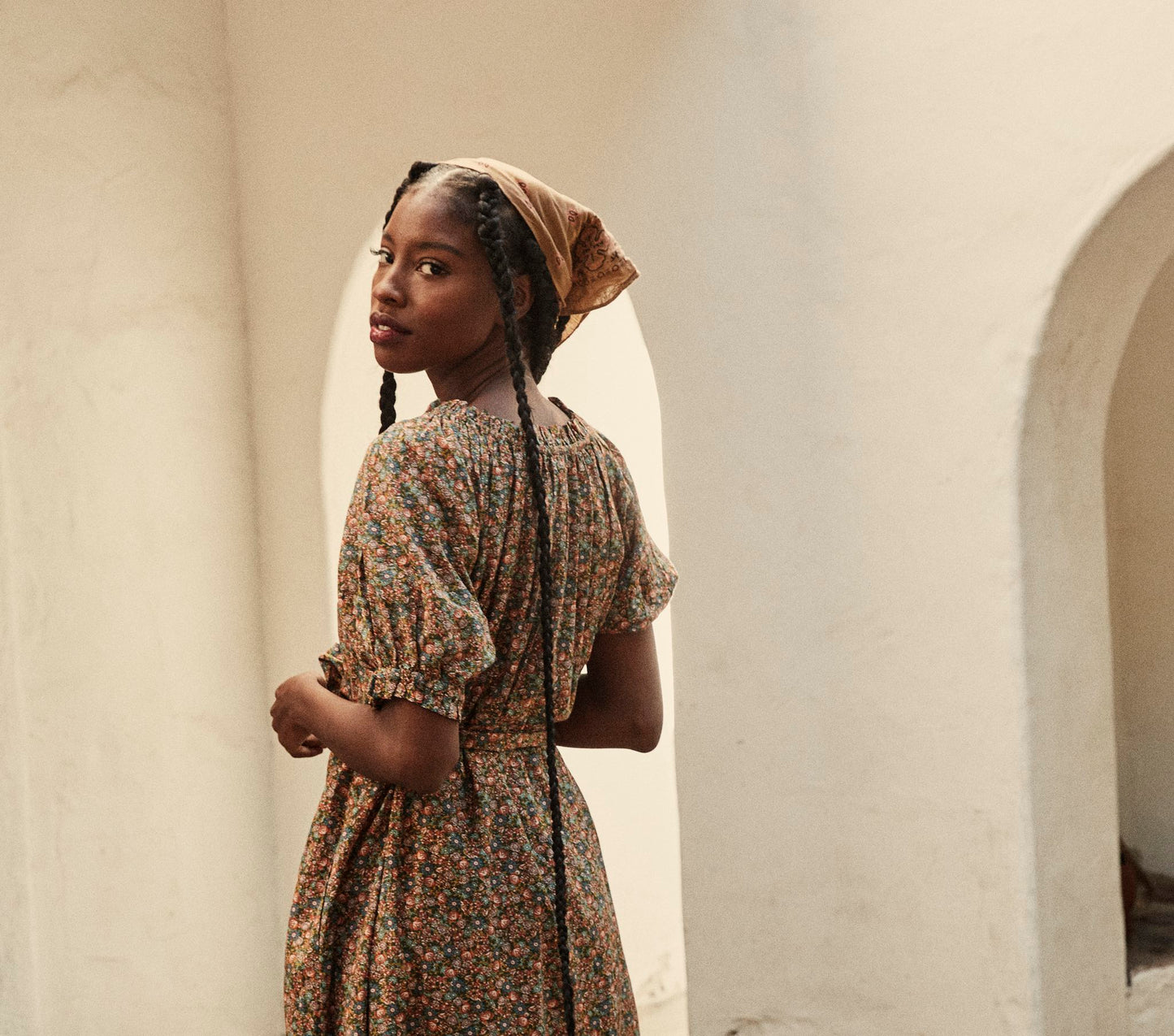 HMD -- SAFFLOWER DRESS -- YELLOW LAUREL CANYON ROSE