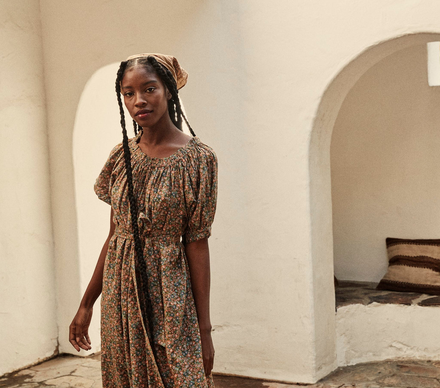 HMD -- SAFFLOWER DRESS -- YELLOW LAUREL CANYON ROSE