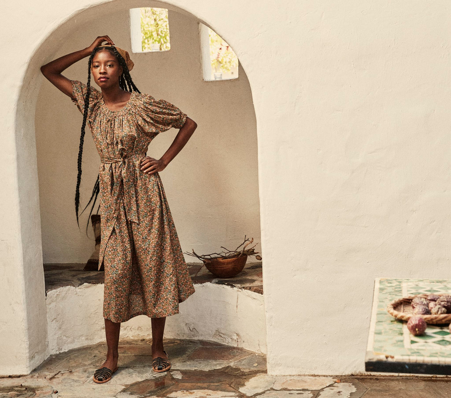 HMD -- SAFFLOWER DRESS -- YELLOW LAUREL CANYON ROSE