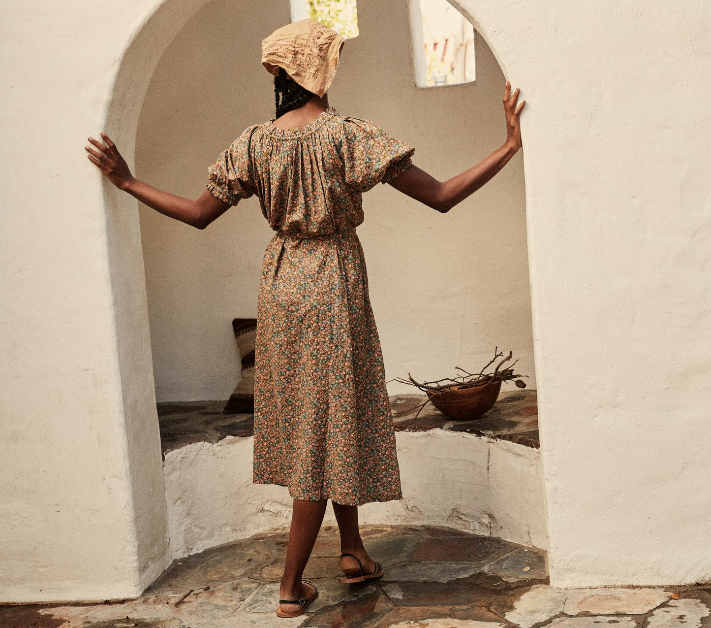 HMD -- SAFFLOWER DRESS -- YELLOW LAUREL CANYON ROSE