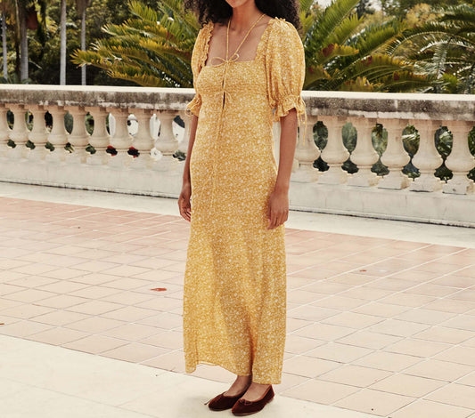 HMD -- VETIVER DRESS -- GOLDEN MINI EARL FLORAL