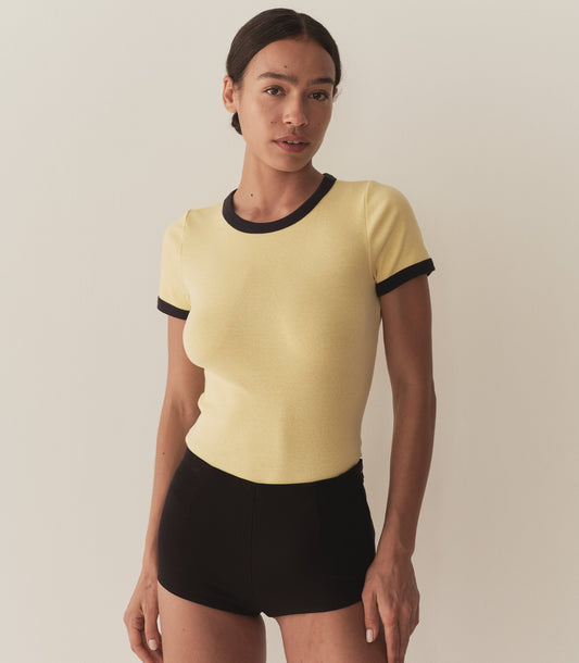 VIVI RINGER TEE -- WILD HONEYSUCKLE