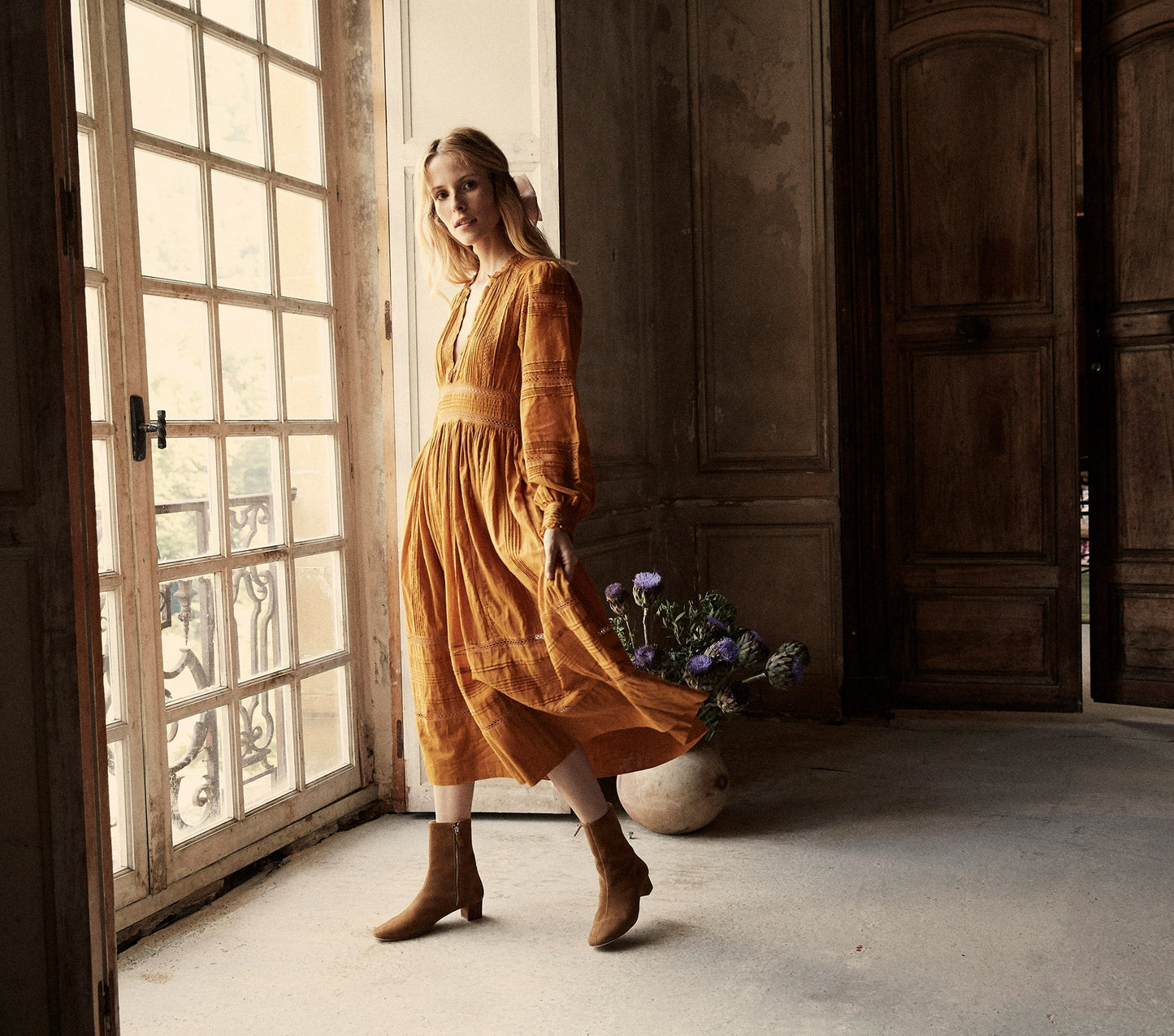 HMD -- VICIA DRESS -- YELLOW JASPER