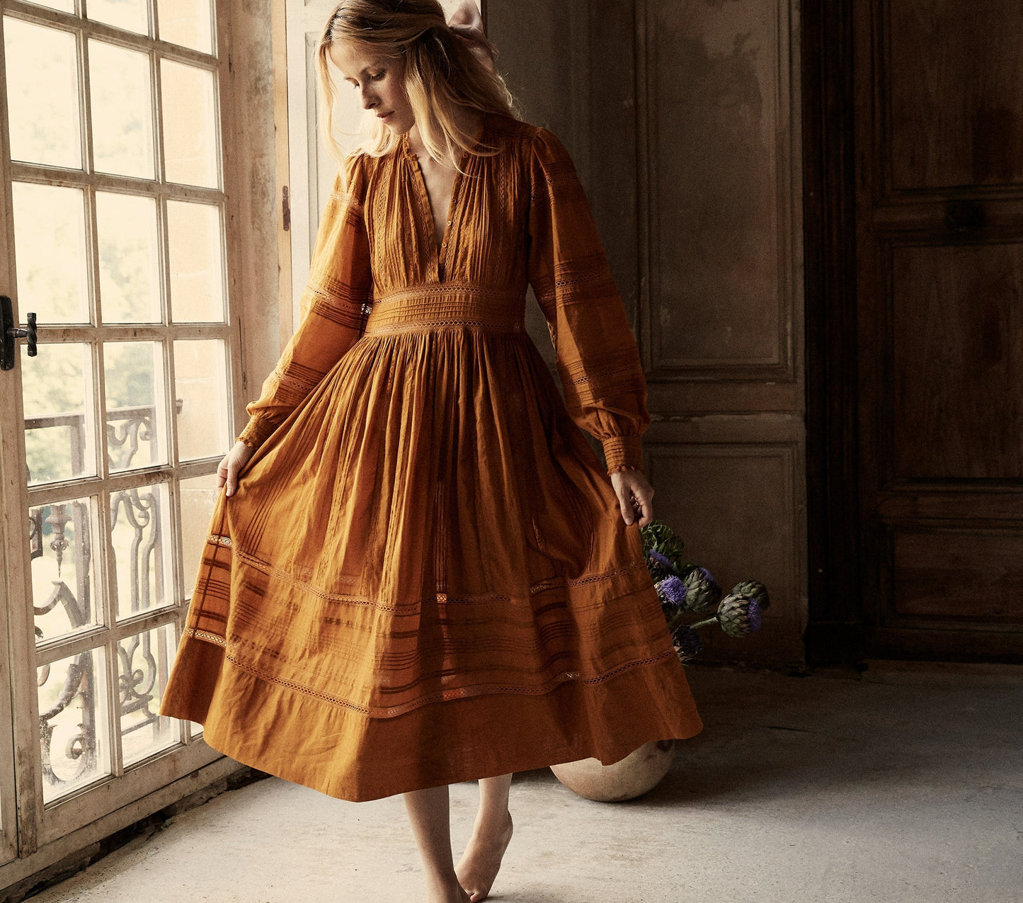 HMD -- VICIA DRESS -- YELLOW JASPER