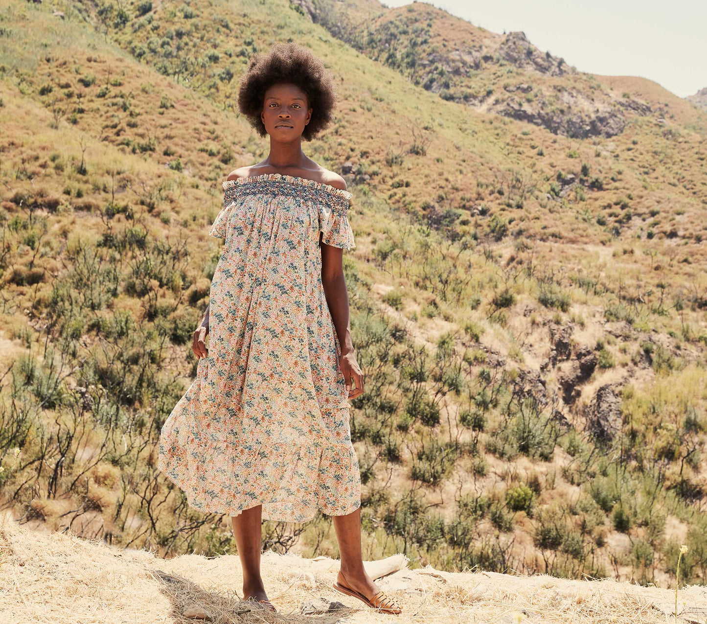 HMD -- VIOLETTA DRESS -- CREAM LADY BIRD FLORAL