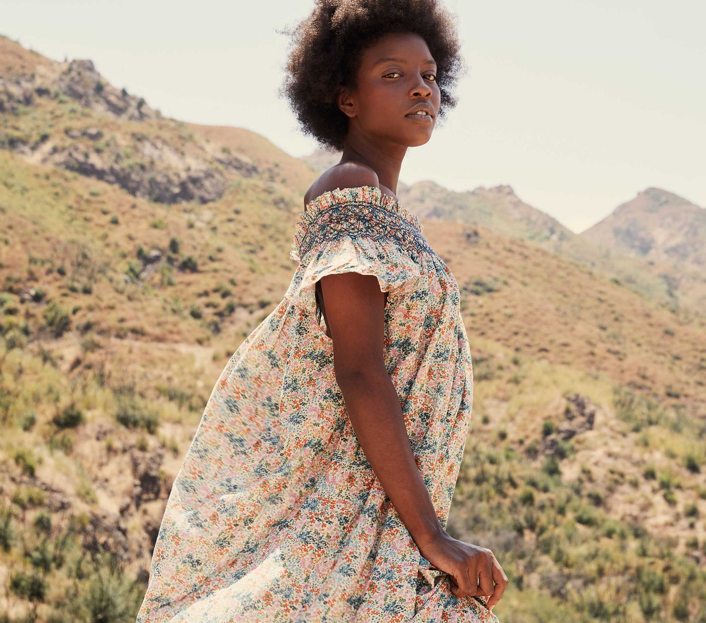 HMD -- VIOLETTA DRESS -- CREAM LADY BIRD FLORAL