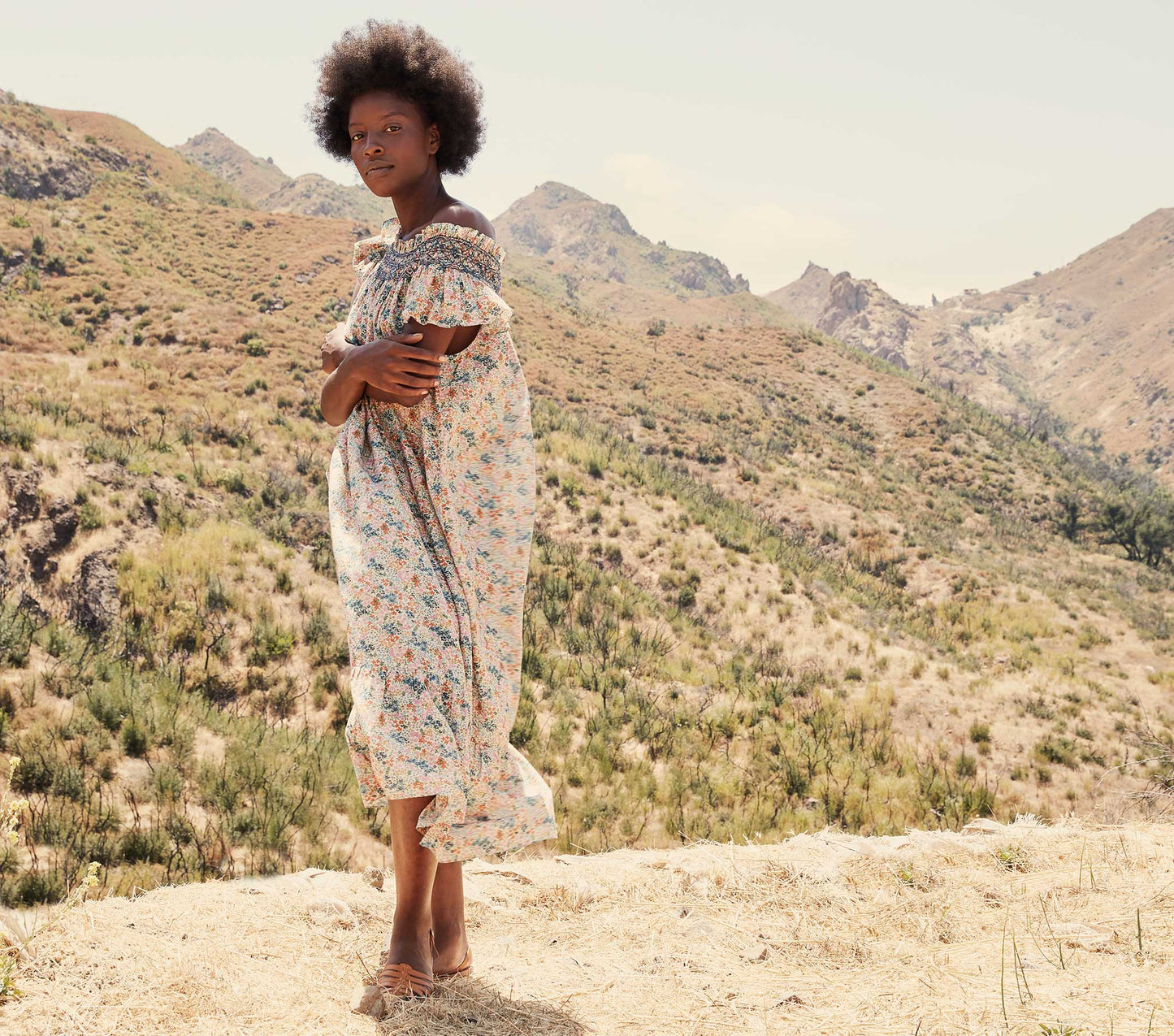 HMD -- VIOLETTA DRESS -- CREAM LADY BIRD FLORAL