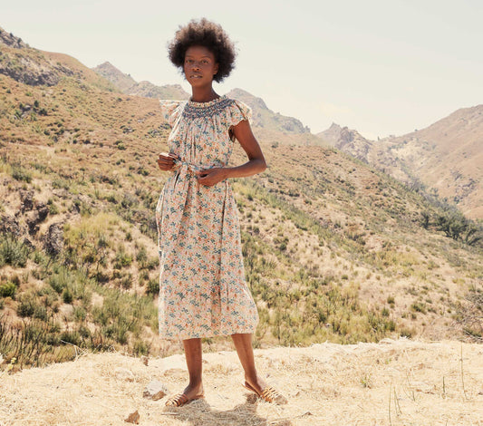 HMD -- VIOLETTA DRESS -- CREAM LADY BIRD FLORAL