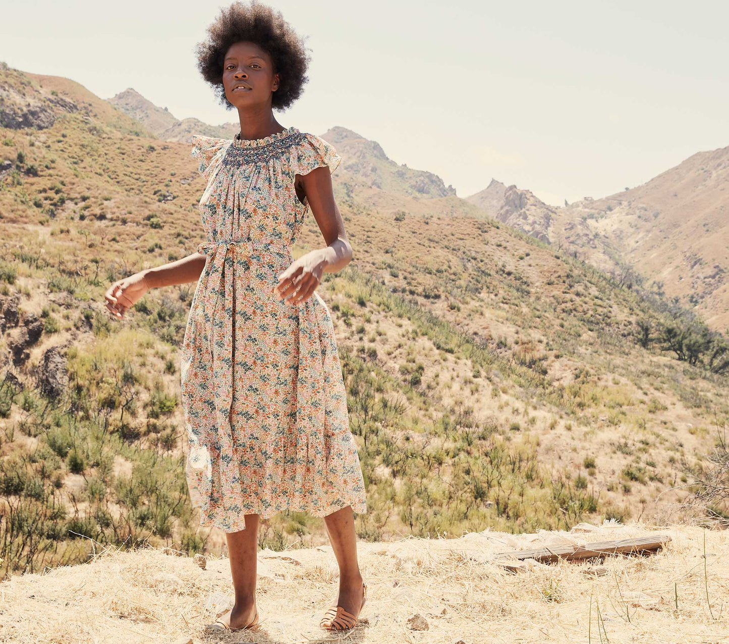 HMD -- VIOLETTA DRESS -- CREAM LADY BIRD FLORAL