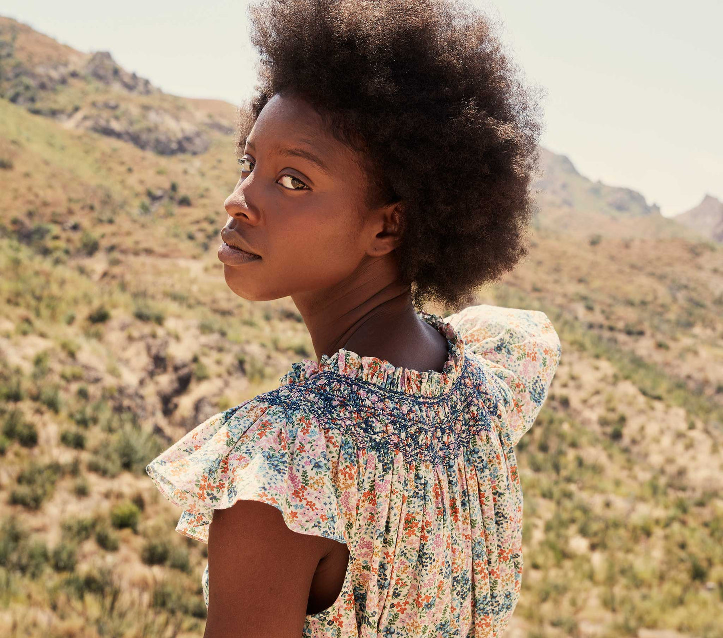 HMD -- VIOLETTA DRESS -- CREAM LADY BIRD FLORAL