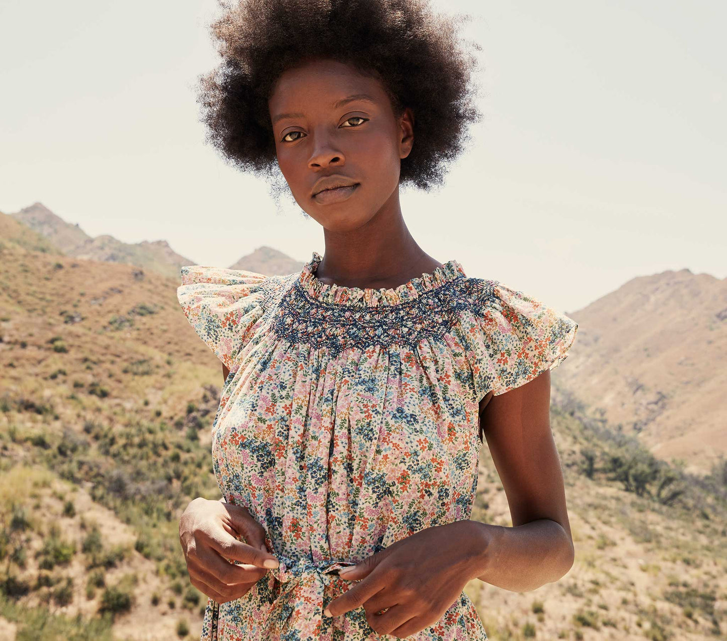 HMD -- VIOLETTA DRESS -- CREAM LADY BIRD FLORAL