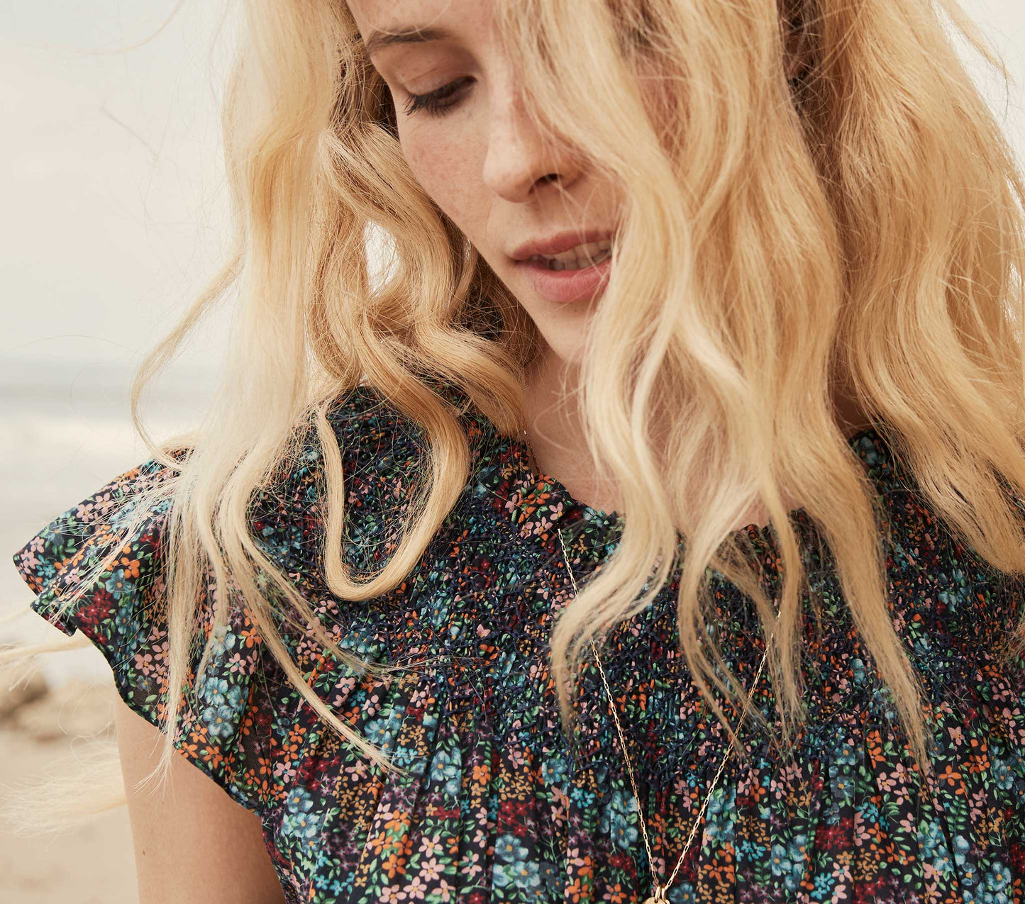 HMD -- VIOLETTA DRESS -- NAVY LADY BIRD FLORAL