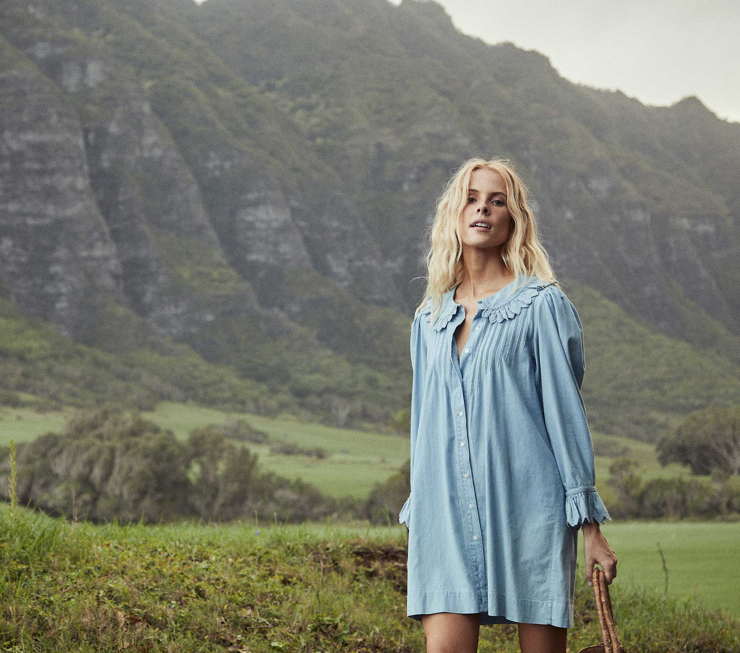 HMD -- WING DRESS -- PARISIAN CHAMBRAY