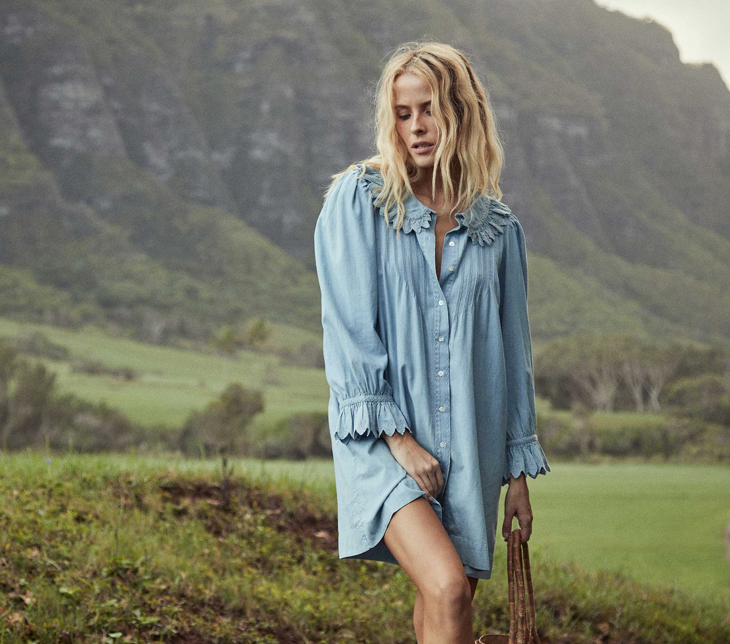 HMD -- WING DRESS -- PARISIAN CHAMBRAY