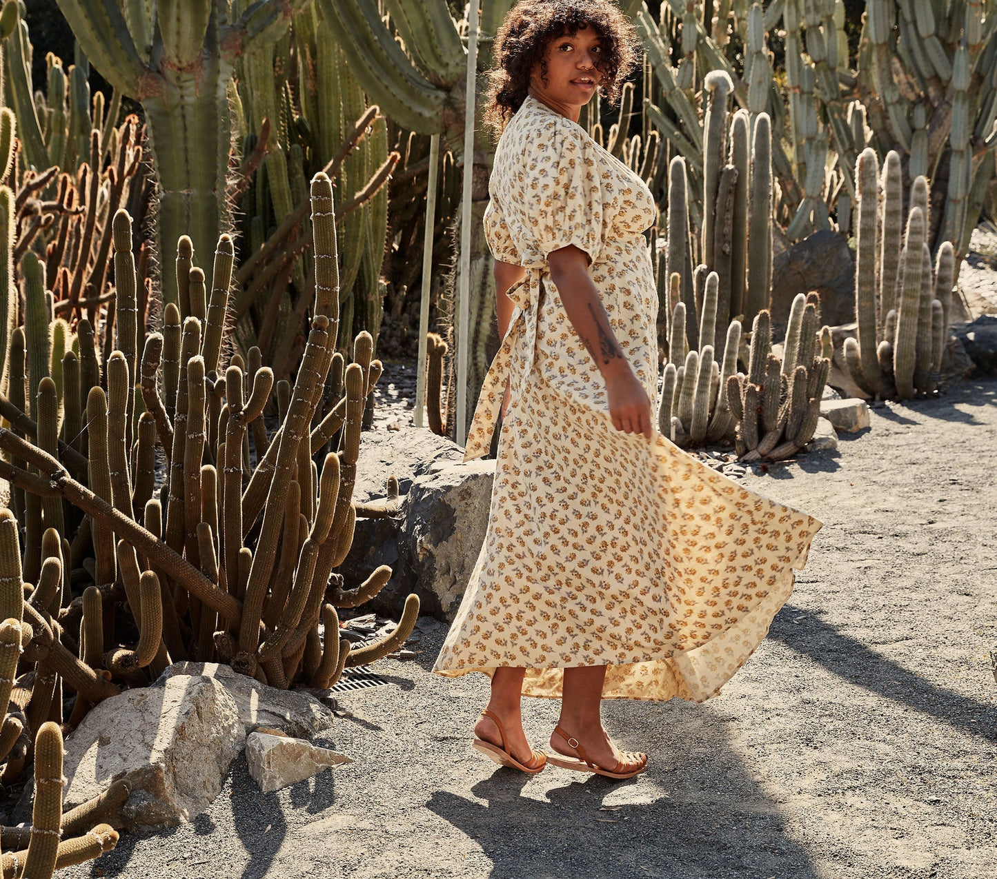 HMD -- WISTERIA DRESS -- YELLOW COTTAGE GARDEN