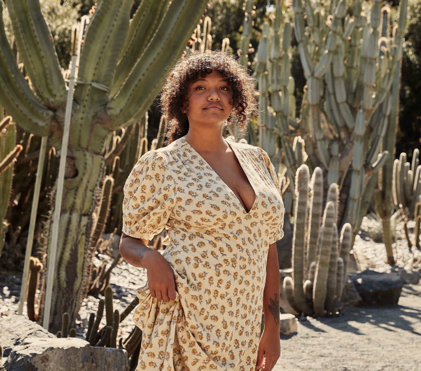 HMD -- WISTERIA DRESS -- YELLOW COTTAGE GARDEN