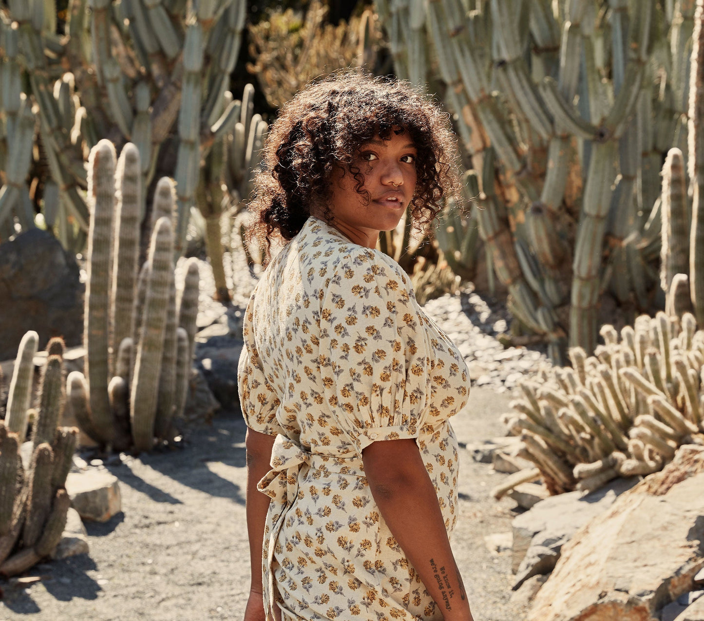 HMD -- WISTERIA DRESS -- YELLOW COTTAGE GARDEN