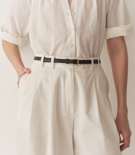 ZAZA BELT -- BLACK NAPPA
