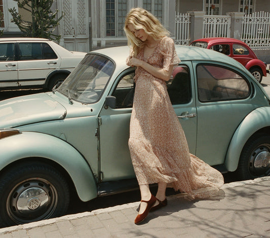 HMD -- ANTOINETTE DRESS -- ADOBE TEA FLORAL