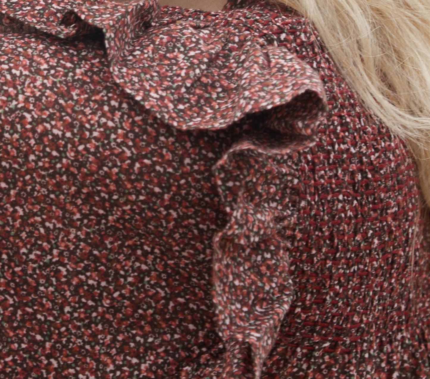 HMD -- OLIVER DRESS -- RUST DITZY FLORAL