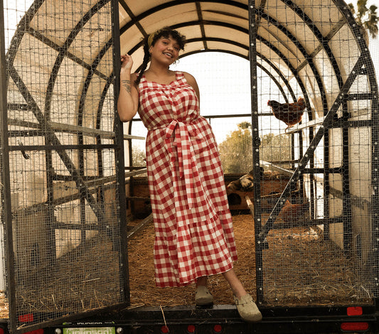 HMD -- EVE DRESS -- ST OUEN SWEET CHERRY PLAID