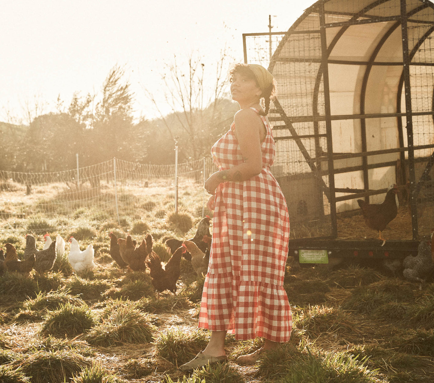 HMD -- EVE DRESS -- ST OUEN SWEET CHERRY PLAID