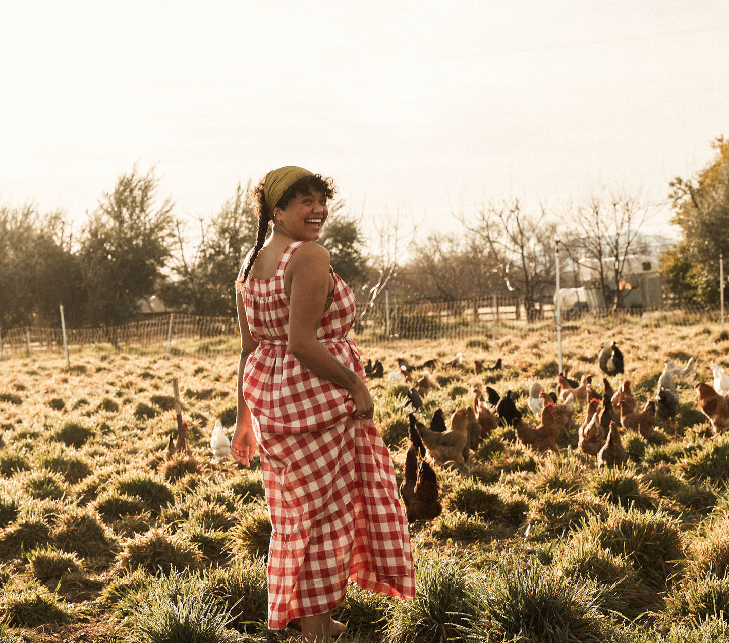 HMD -- EVE DRESS -- ST OUEN SWEET CHERRY PLAID